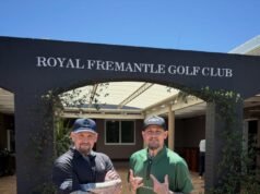 Good Charlotte brothers Joel and Benji Madden visit Royal Fremantle Golf Club ahead of RAC Arena concert