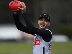 Star Magpie all smiles on return to team training