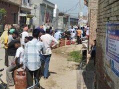 ഗ്യാസ് സിലിണ്ടറിനായി വരി നിൽക്കുന്നതിനിടെ ഹൃദയാഘാതം മൂലം വയോധികൻ മരിച്ചു