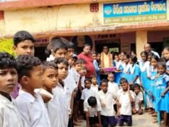 ଶିକ୍ଷକ ଶ୍ୟାମସୁନ୍ଦର ସେଠୀଙ୍କୁ ଭାବପୂର୍ଣ୍ଣ ବିଦାୟ,ଜିରିଣା ପ୍ରାଥମିକ ବିଦ୍ୟାଳୟରେ ଅବସରକାଳୀନ ସମ୍ବର୍ଦ୍ଧନା ସଭା