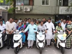 Five people with disabilities receive battery-operated wheelchairs