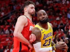 LeBron leads Lakers to verge of playoffs second round