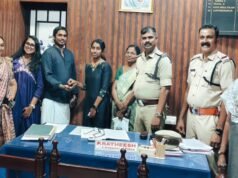 റോഡില് നിന്ന ് കളഞ്ഞുകിട്ടിയ സ്വര്ണാഭരണ ം ഉടമയ്ക്ക ് തിരിക െ നല്ക ി യുവത ി മാതൃകയായി