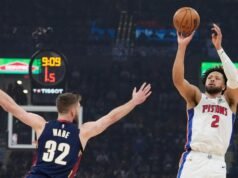 Cunningham fires Pistons to series-levelling win